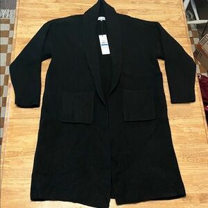 NWT! Calvin Klein Long Black Cardigan